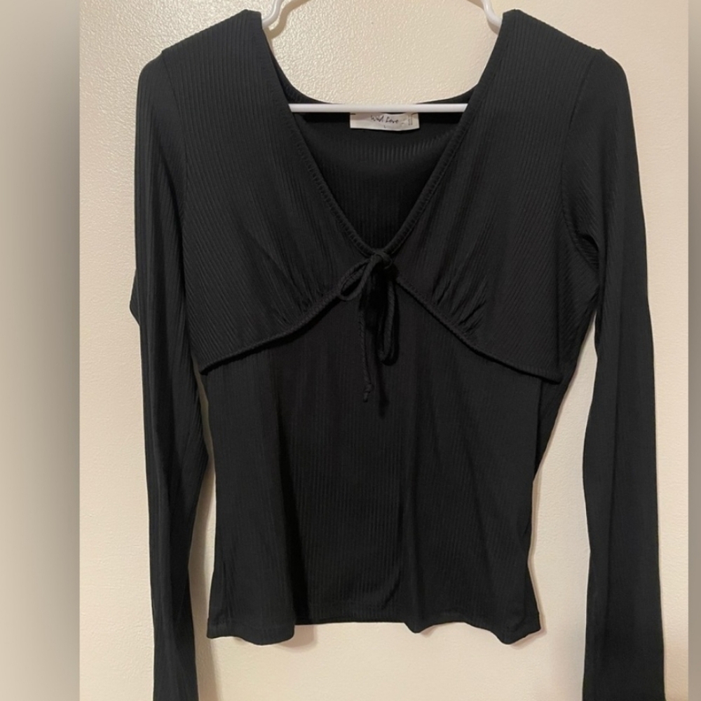 Black Long Sleeve Top
